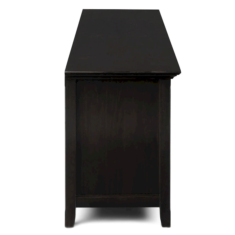 Meuble TV de transition en bois massif de 183 cm de large