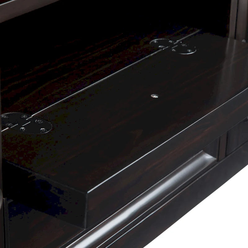 Meuble TV de transition en bois massif de 183 cm de large