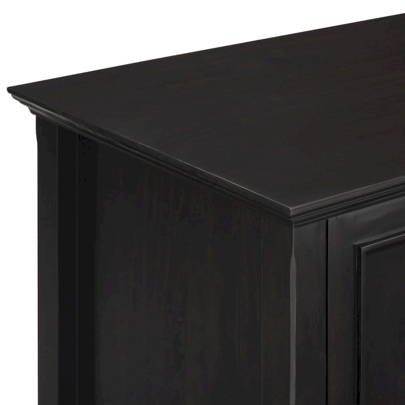Meuble TV de transition en bois massif de 183 cm de large