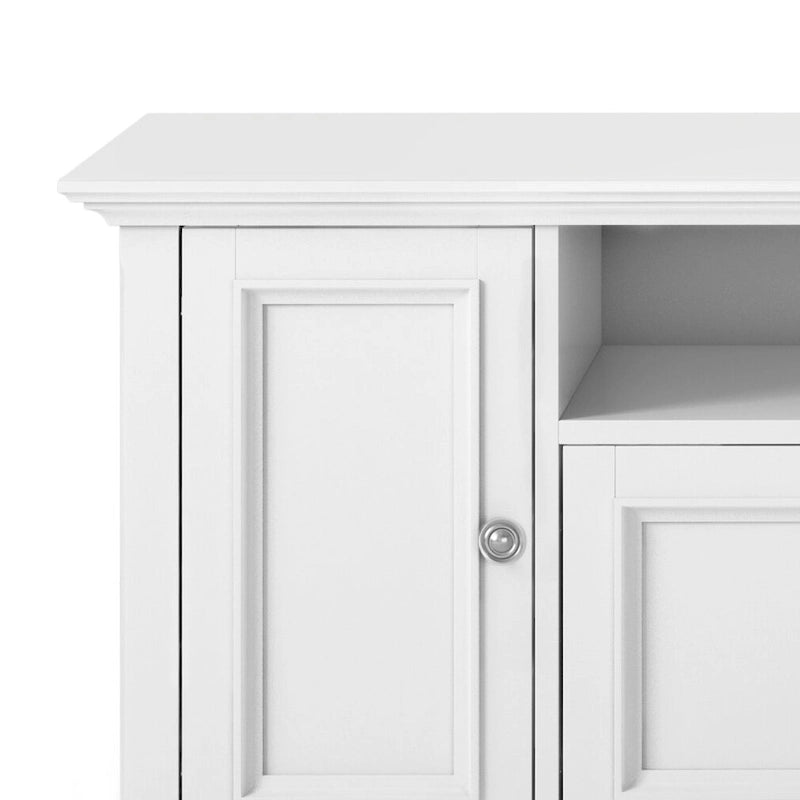 Meuble TV de transition en bois massif de 183 cm de large