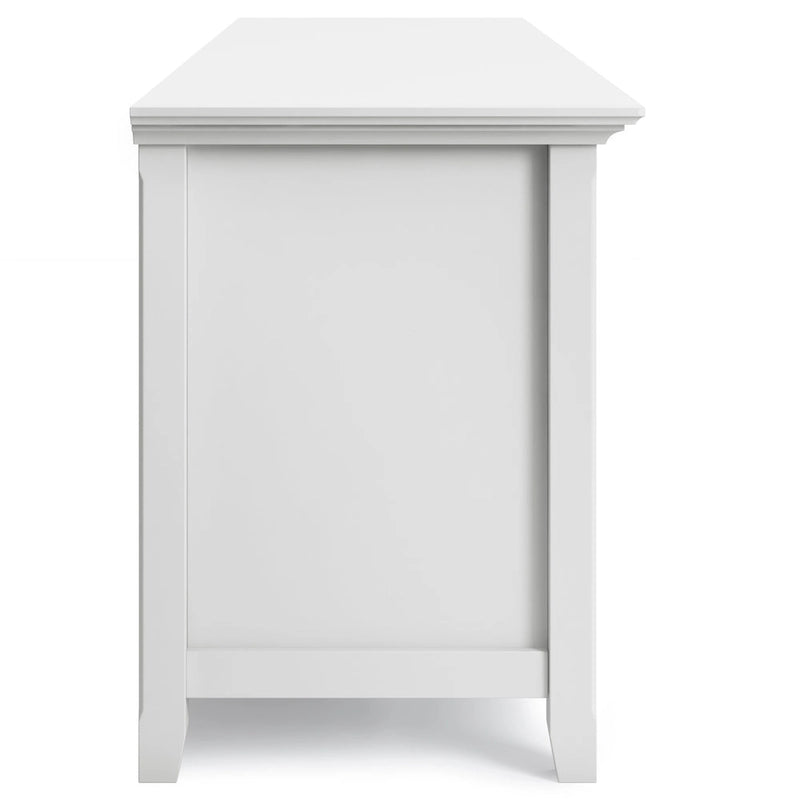 Meuble TV de transition en bois massif de 183 cm de large