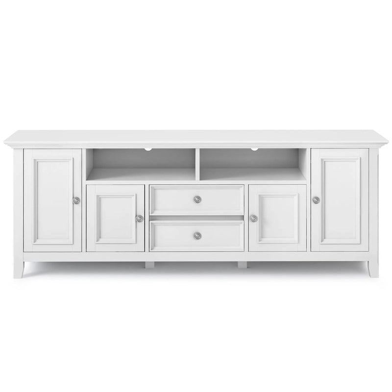 Meuble TV de transition en bois massif de 183 cm de large