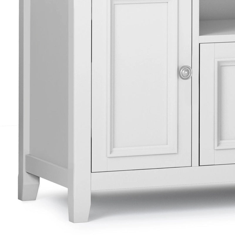 Meuble TV de transition en bois massif de 183 cm de large