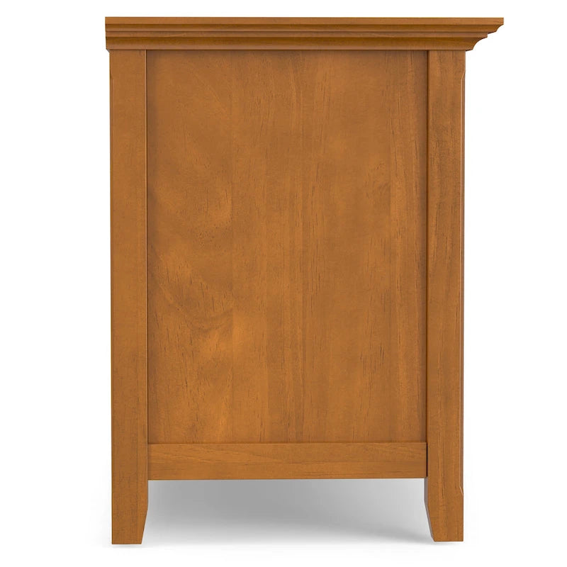 Meuble TV de transition en bois massif de 183 cm de large