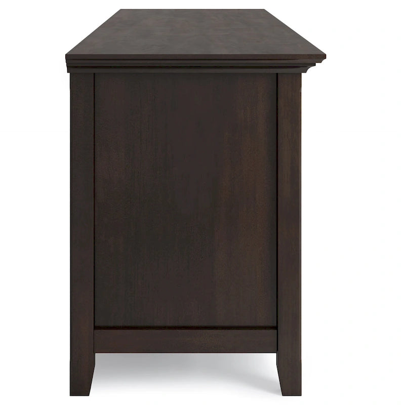 Meuble TV de transition en bois massif de 183 cm de large