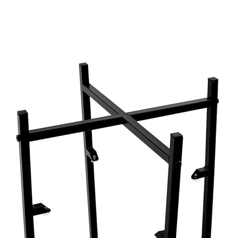 Table d'appoint/table basse ronde à 2 plateaux en verre trempé avec cadre en fer