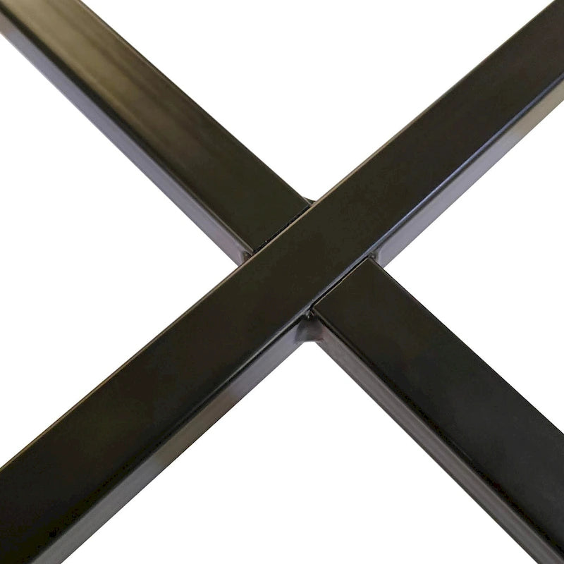Table d'appoint/table basse ronde à 2 plateaux en verre trempé avec cadre en fer