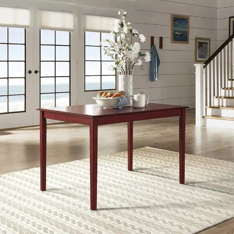 Table à manger rectangulaire de 48 pouces avec finition antique vieillie