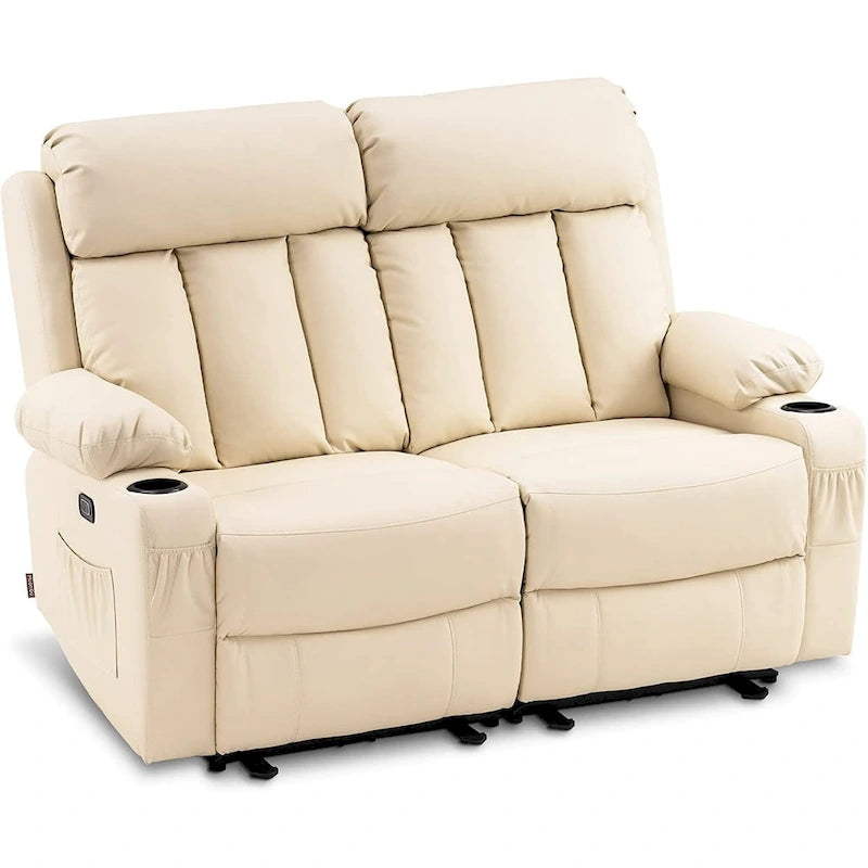 Causeuse inclinable électrique avec fonctions de chauffage et de massage et port USB