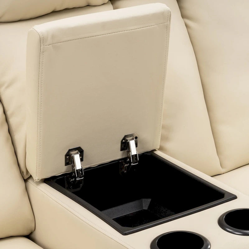 Causeuse inclinable électrique avec fonctions de chauffage et de massage et port USB