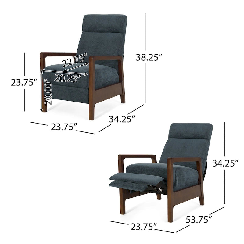 Fauteuil inclinable à dossier arrière en cascade