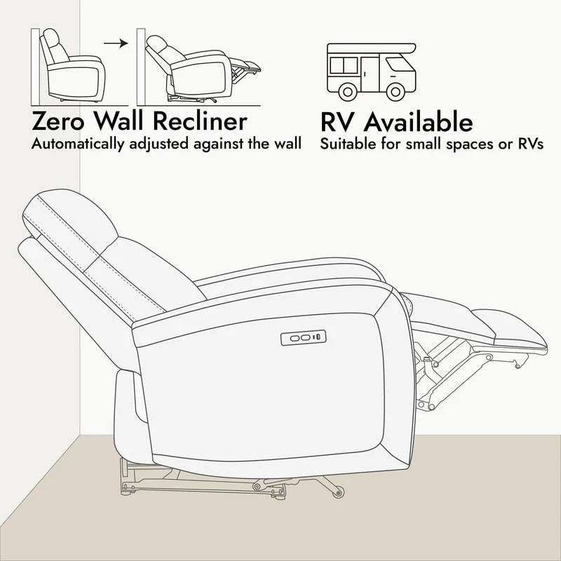 Fauteuil inclinable électrique zéro encombrement avec port USB