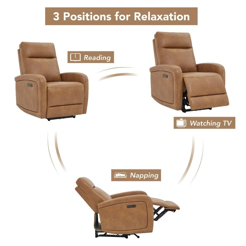 Fauteuil inclinable électrique zéro encombrement avec port USB