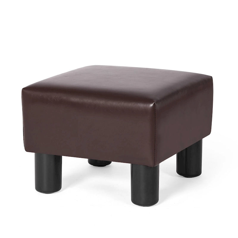 Repose-pieds ottoman en similicuir avec rembourrage épais