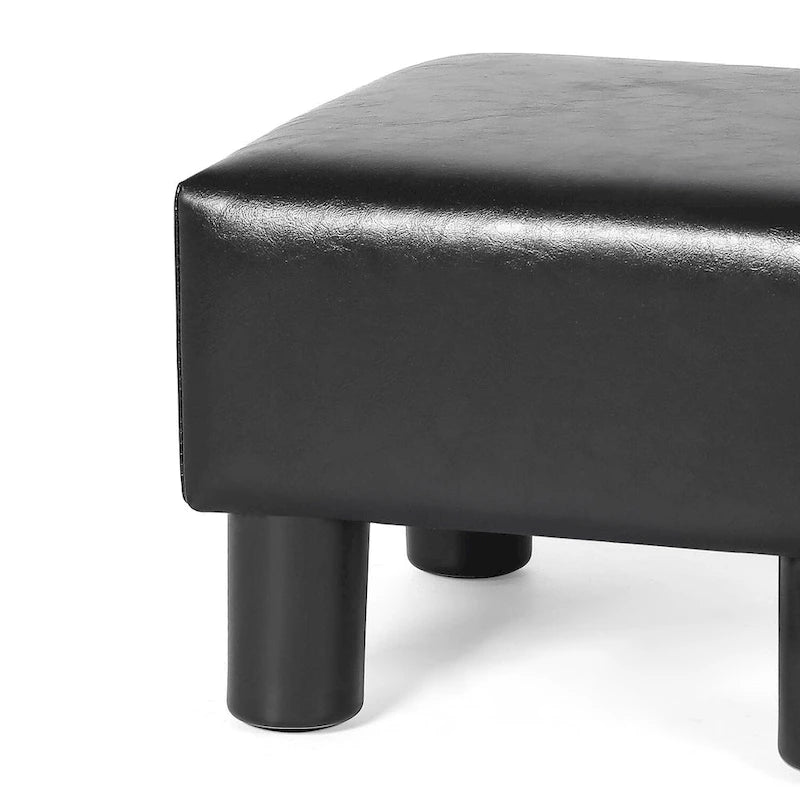 Repose-pieds ottoman en similicuir avec rembourrage épais