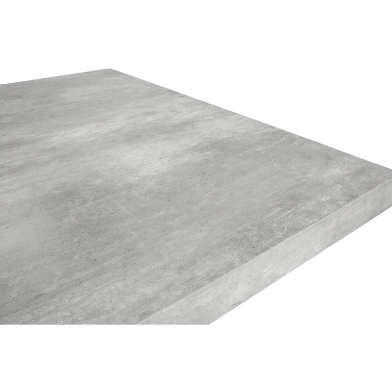Table de salle à manger en stratifié béton et pin recyclé de 84 po
