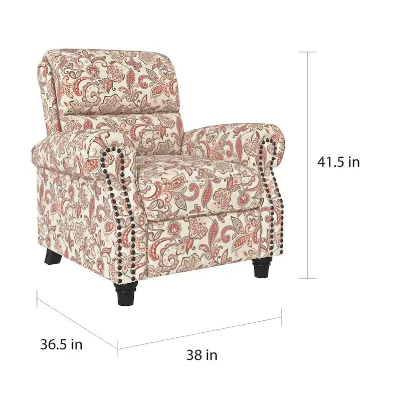 Fauteuil inclinable Paisley à dossier poussoir