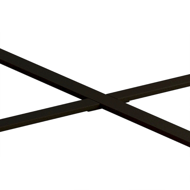 33.86 Table basse ronde en bois moderne rétro avec pieds croisés