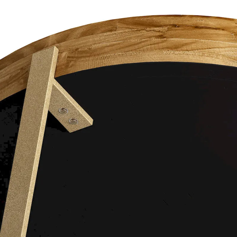 33.86 Table basse ronde en bois moderne rétro avec pieds croisés