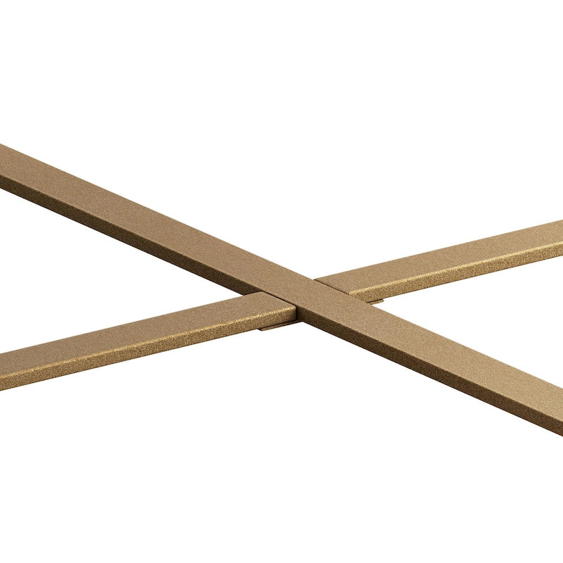 33.86 Table basse ronde en bois moderne rétro avec pieds croisés