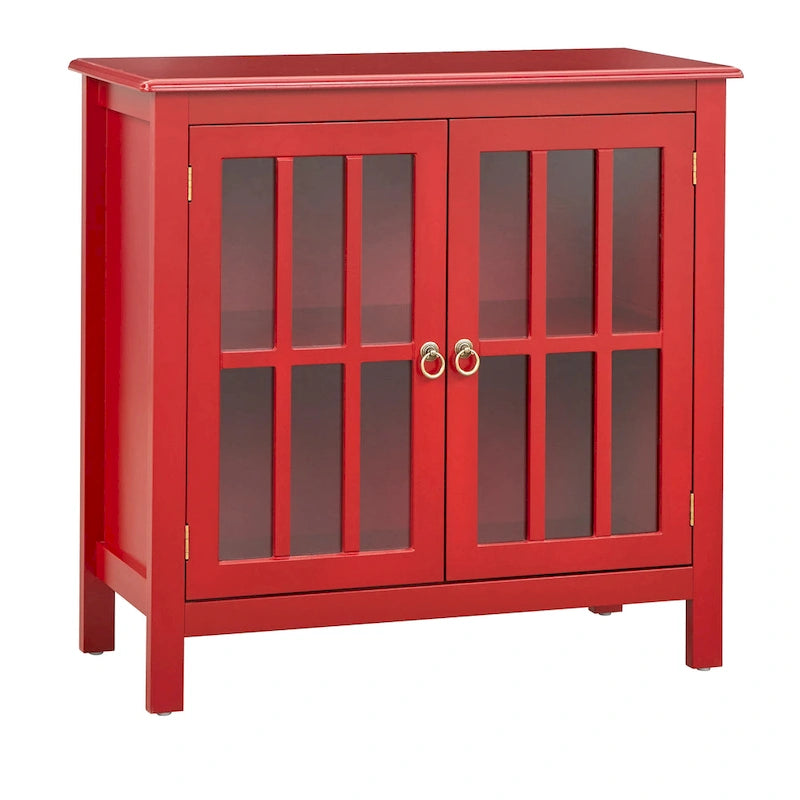Vitrine à 2 portes avec étagère fixe