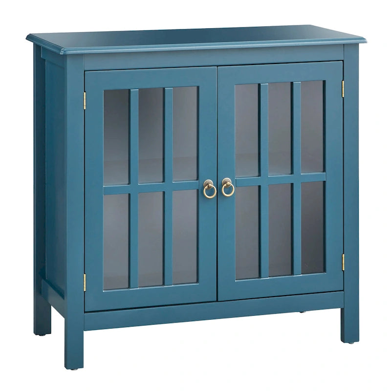 Vitrine à 2 portes avec étagère fixe
