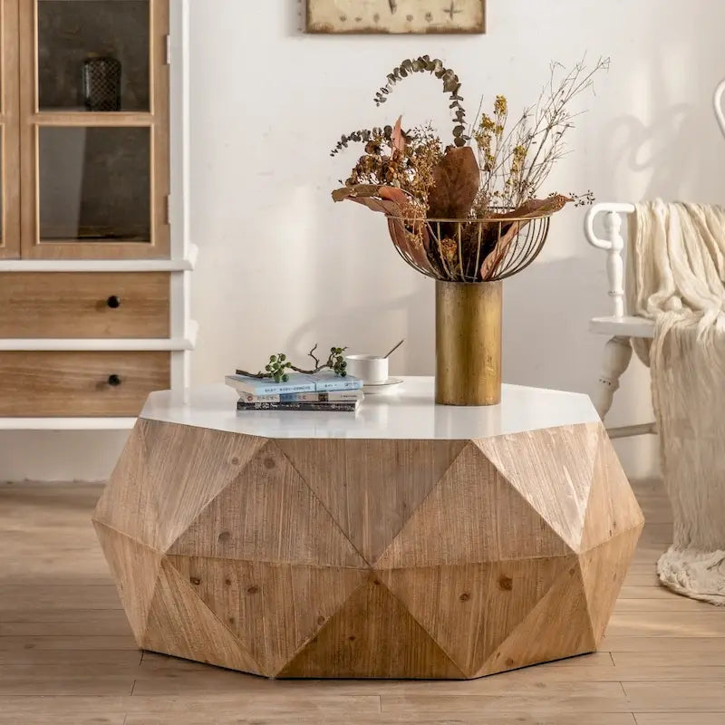 38 Table basse tridimensionnelle estampée de style rétro américain