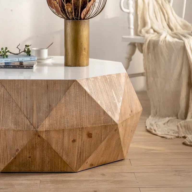 38 Table basse tridimensionnelle estampée de style rétro américain