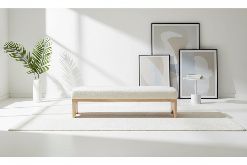 SAFAVIEH Couture Boris Mid-Century Modern Bench - 62.4 In. W x 19.7 In. D x 16.5 In. H - 62Wx20Dx17H