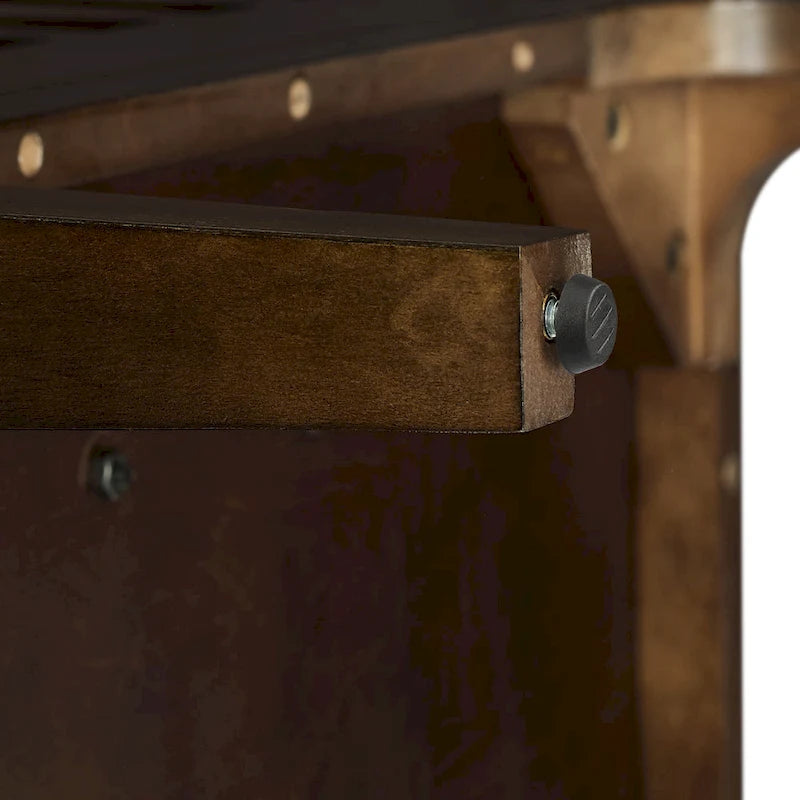 Console pour supports d'enregistrement avec portes coulissantes à lattes