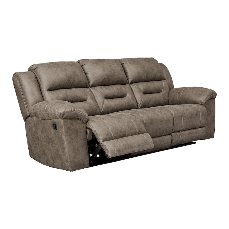 Canapé inclinable double contemporain en similicuir