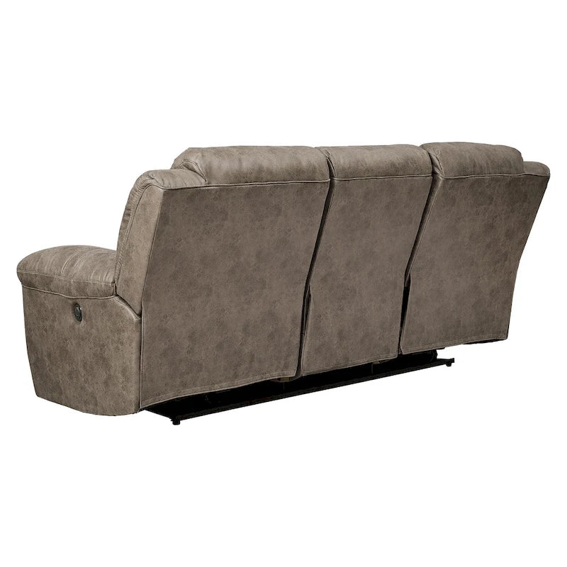 Canapé inclinable double contemporain en similicuir
