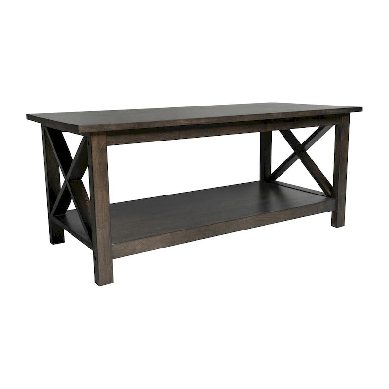 Table basse de ferme traditionnelle en bois massif