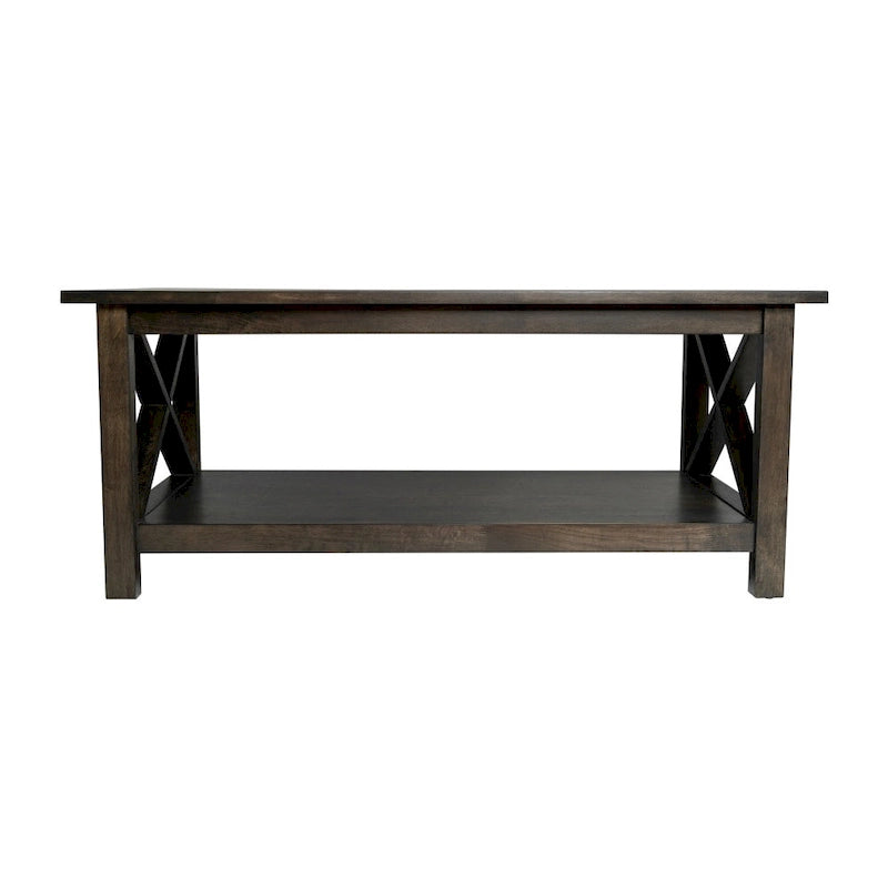 Table basse de ferme traditionnelle en bois massif