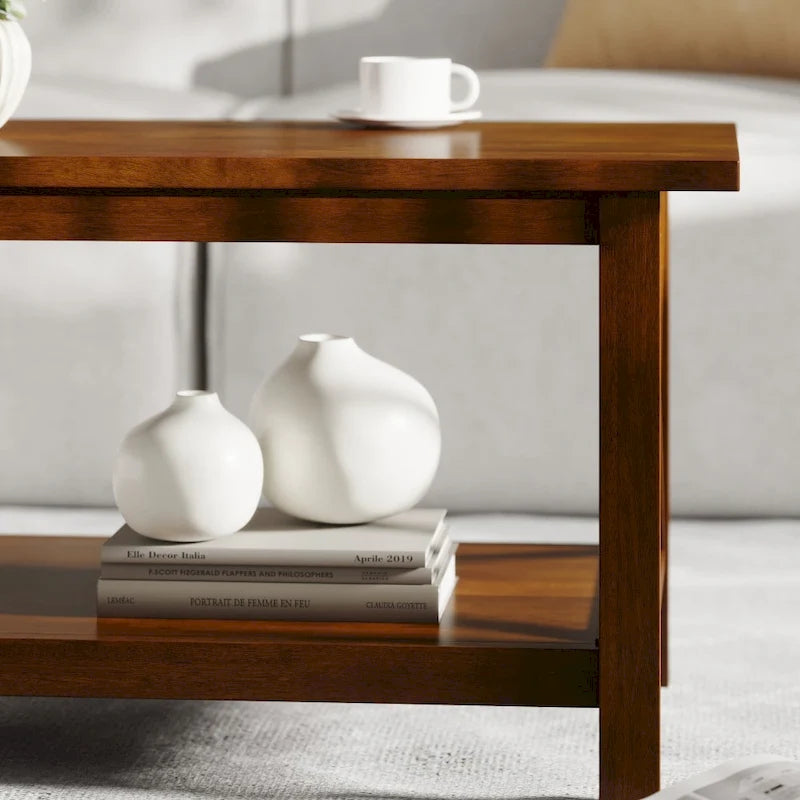 Table basse de ferme traditionnelle en bois massif