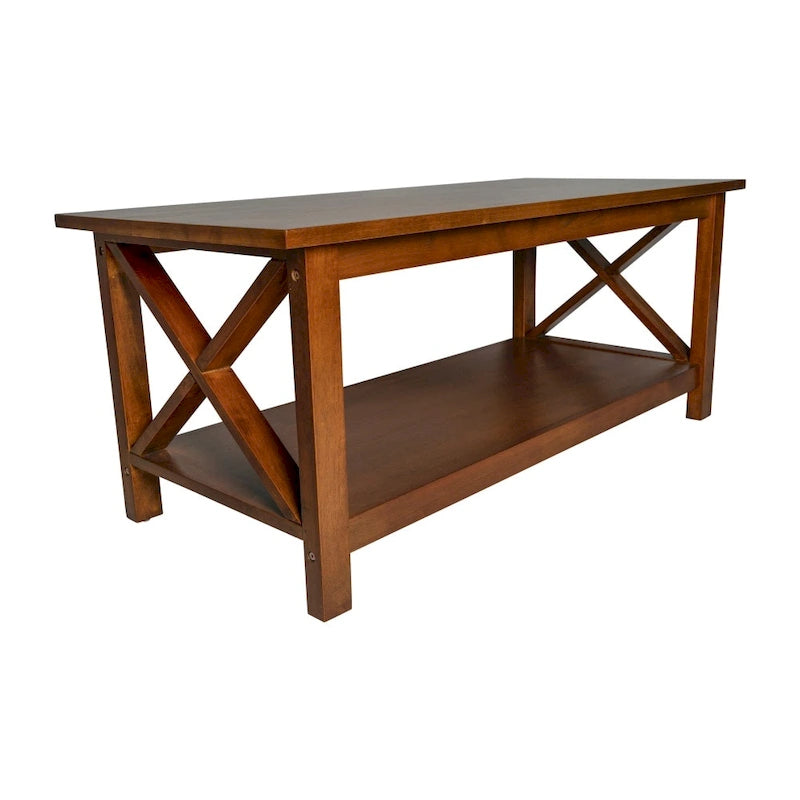 Table basse de ferme traditionnelle en bois massif