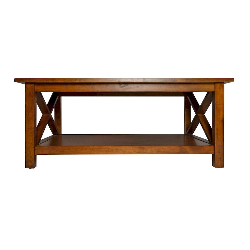 Table basse de ferme traditionnelle en bois massif