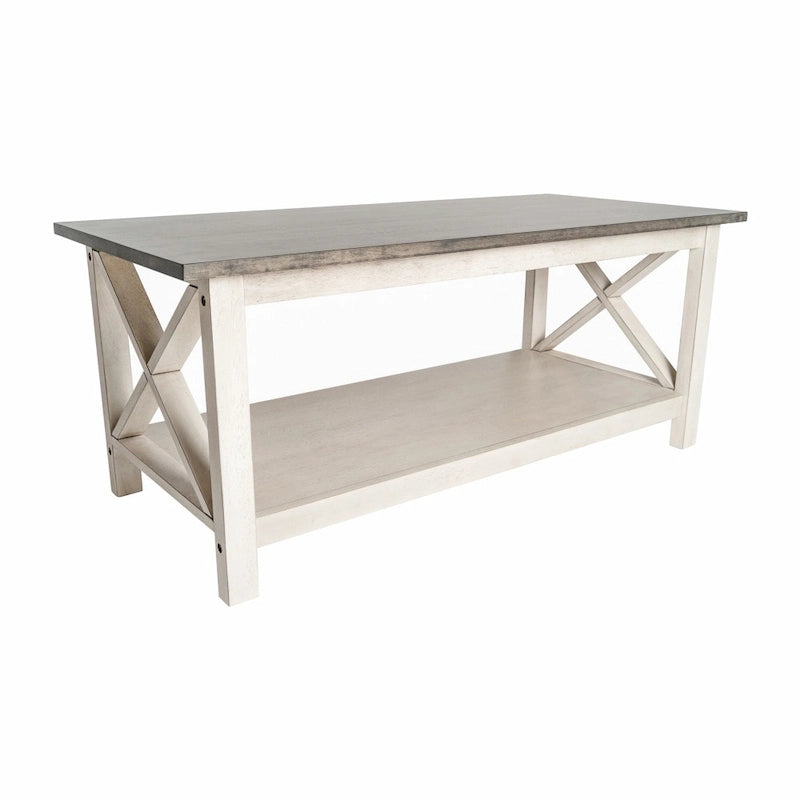Table basse de ferme traditionnelle en bois massif