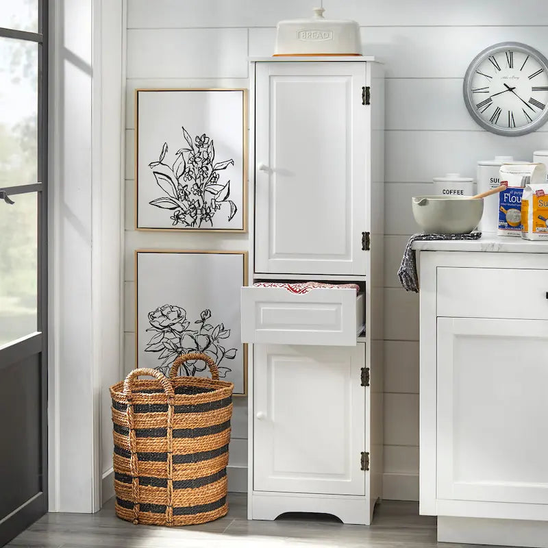 Meuble de garde-manger style ferme moderne avec étagères réglables