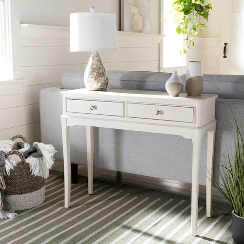 SAFAVIEH Affie 2-Drawer Console Table - 35.5 W x 13 L x 29.5 H - 36Wx13Dx30H