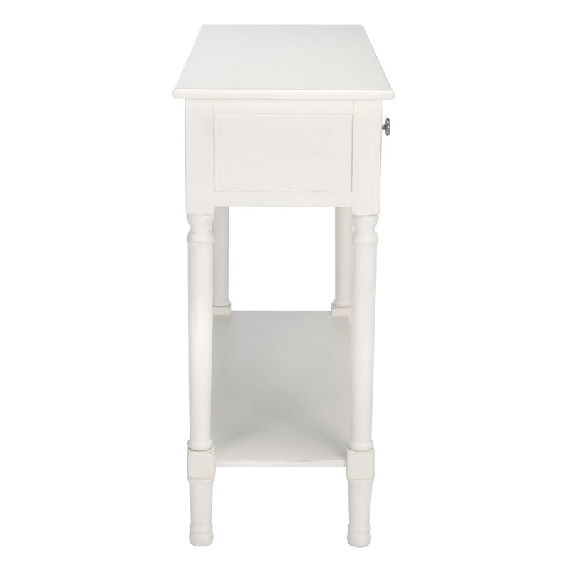 Console 2 tiroirs avec détails floraux sculptés