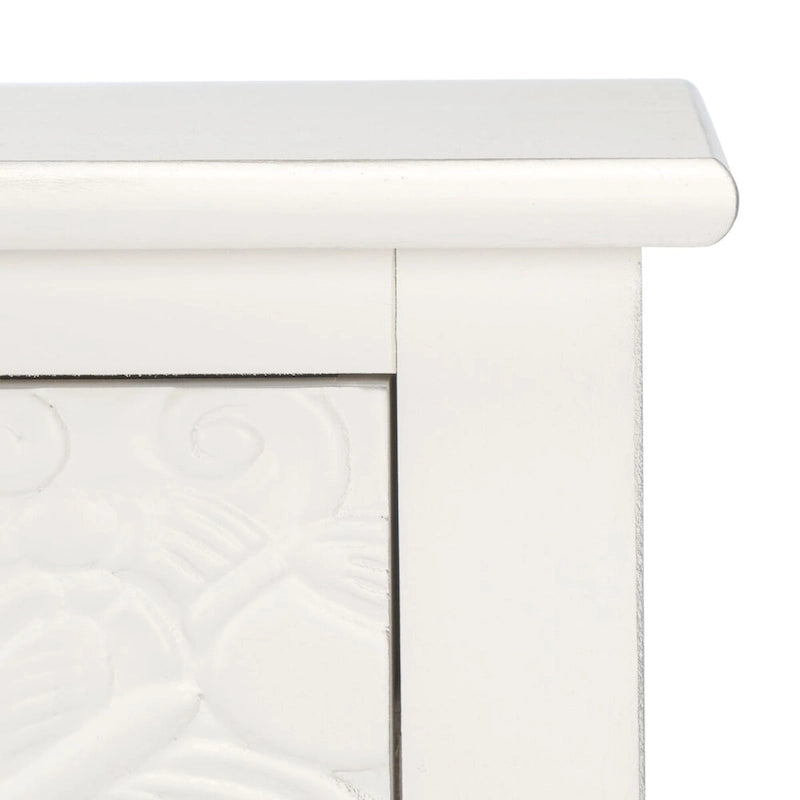 Console 2 tiroirs avec détails floraux sculptés