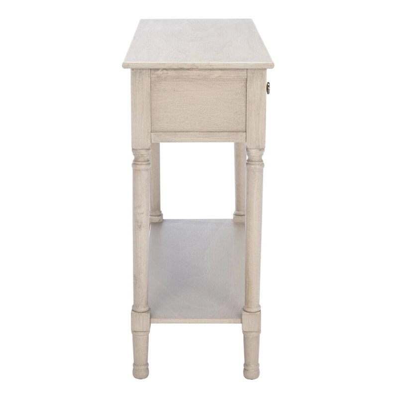 Console 2 tiroirs avec détails floraux sculptés