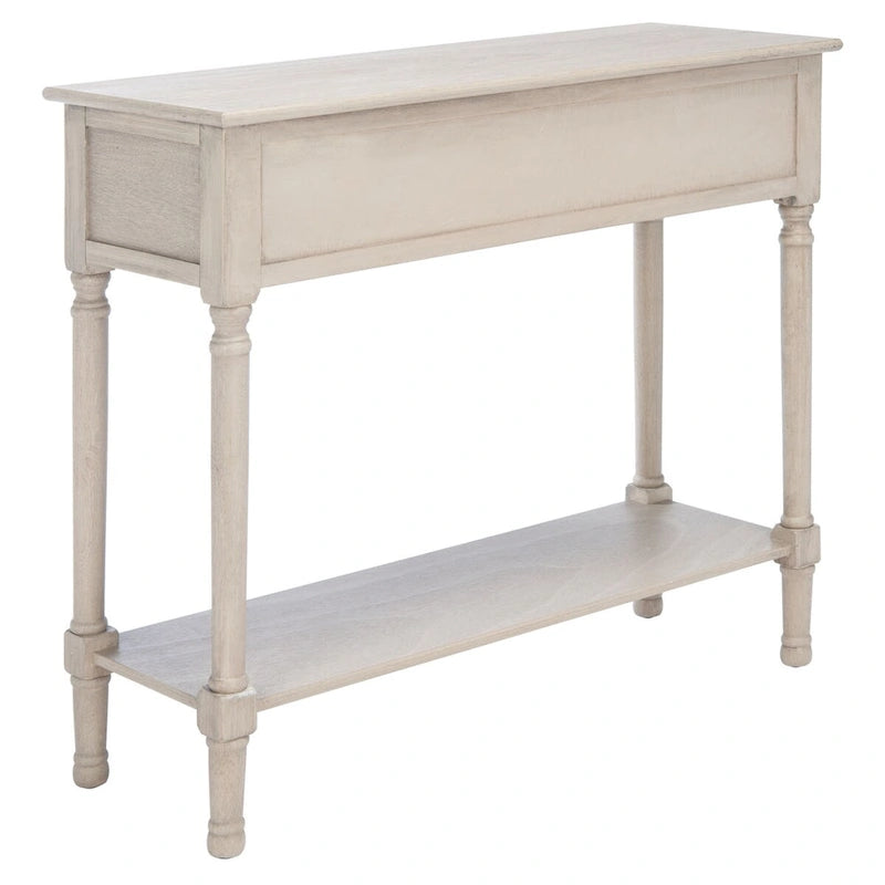 Console 2 tiroirs avec détails floraux sculptés