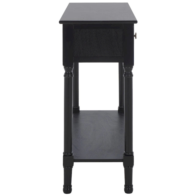 Console 2 tiroirs avec détails floraux sculptés