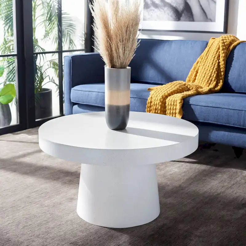 Table basse ronde en papier mâché — 32L x 32P x 18H