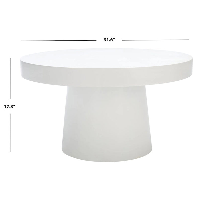 Table basse ronde en papier mâché — 32L x 32P x 18H