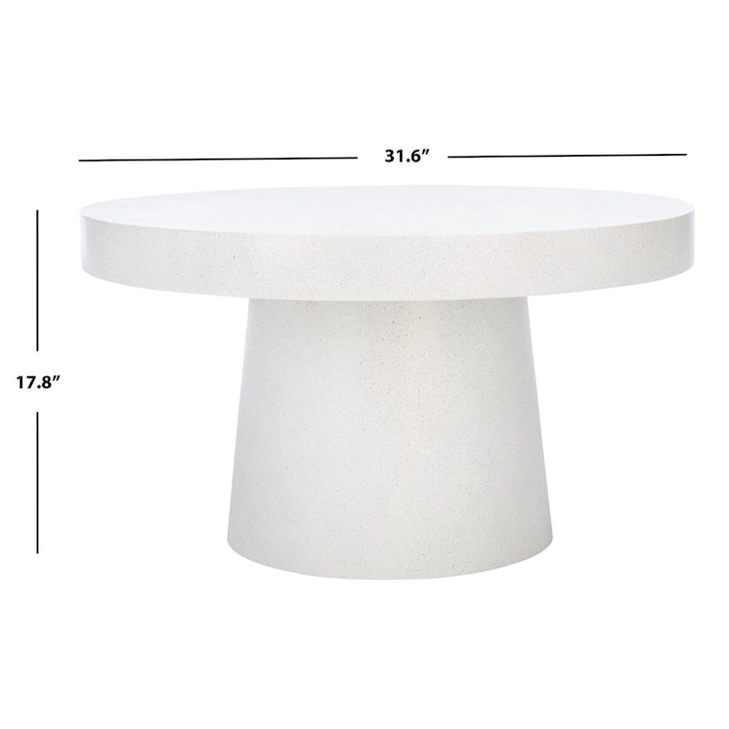 Table basse ronde en papier mâché — 32L x 32P x 18H