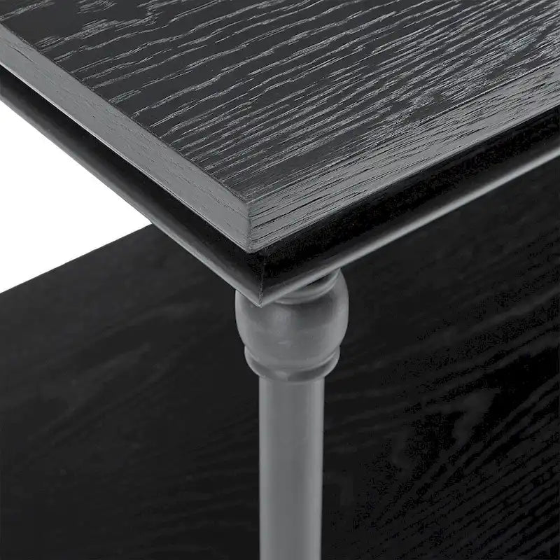 Console d'entrée en fer et bois avec étagères ouvertes