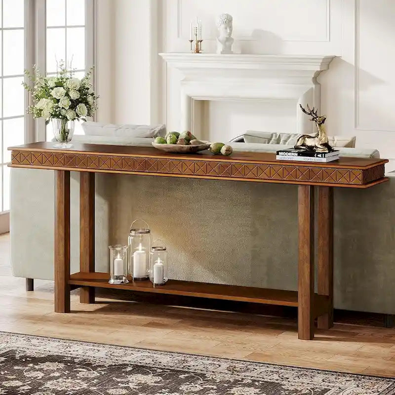 Table console de salon de 70,9 pouces de long